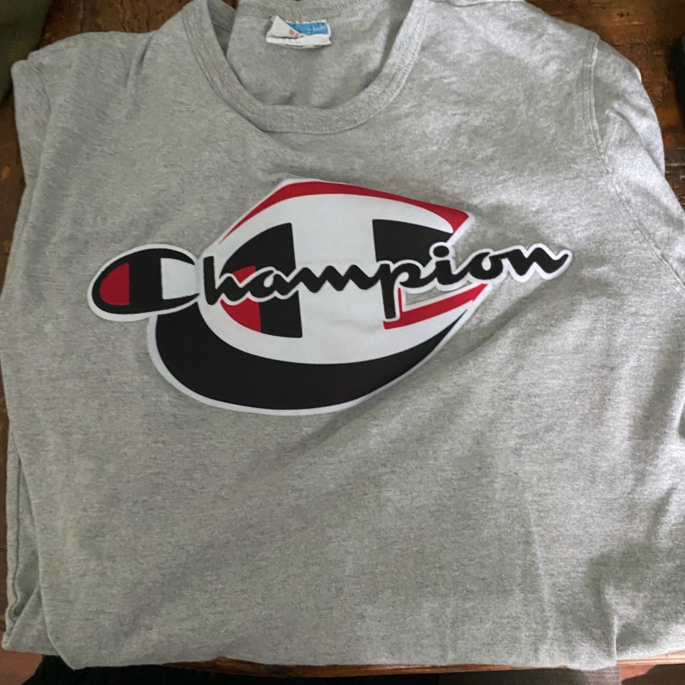 Champion T-Shirt, Medium, Gray